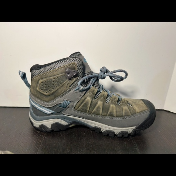 NWOB Keen Targhee III Waterproof Mid Hiking Shoes Magnet/Atlantic Blue Womans 7 - Picture 3 of 15